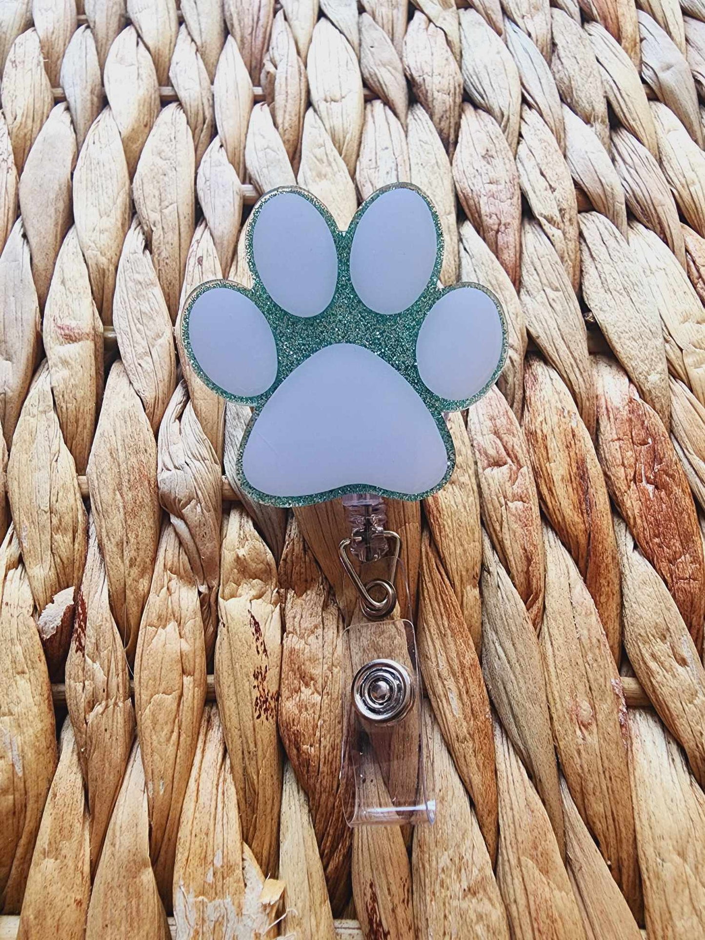 Paw Print Badge Reel