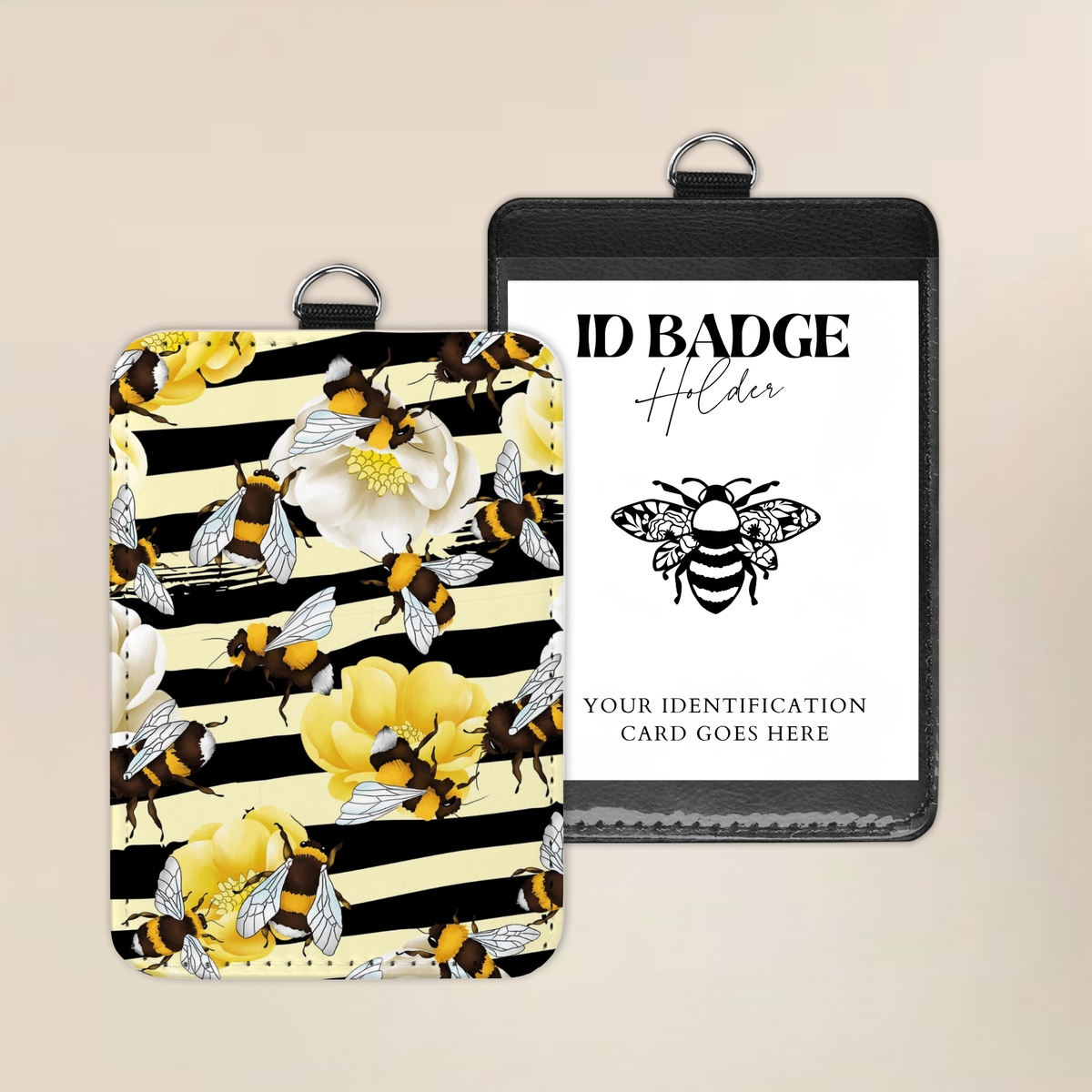 Busy Bee Blooms Badge Holder