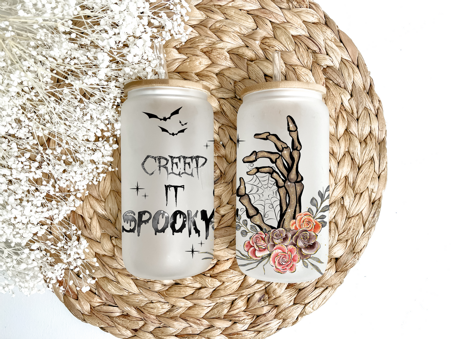 "Creep It Spooky" Glass Can Tumbler