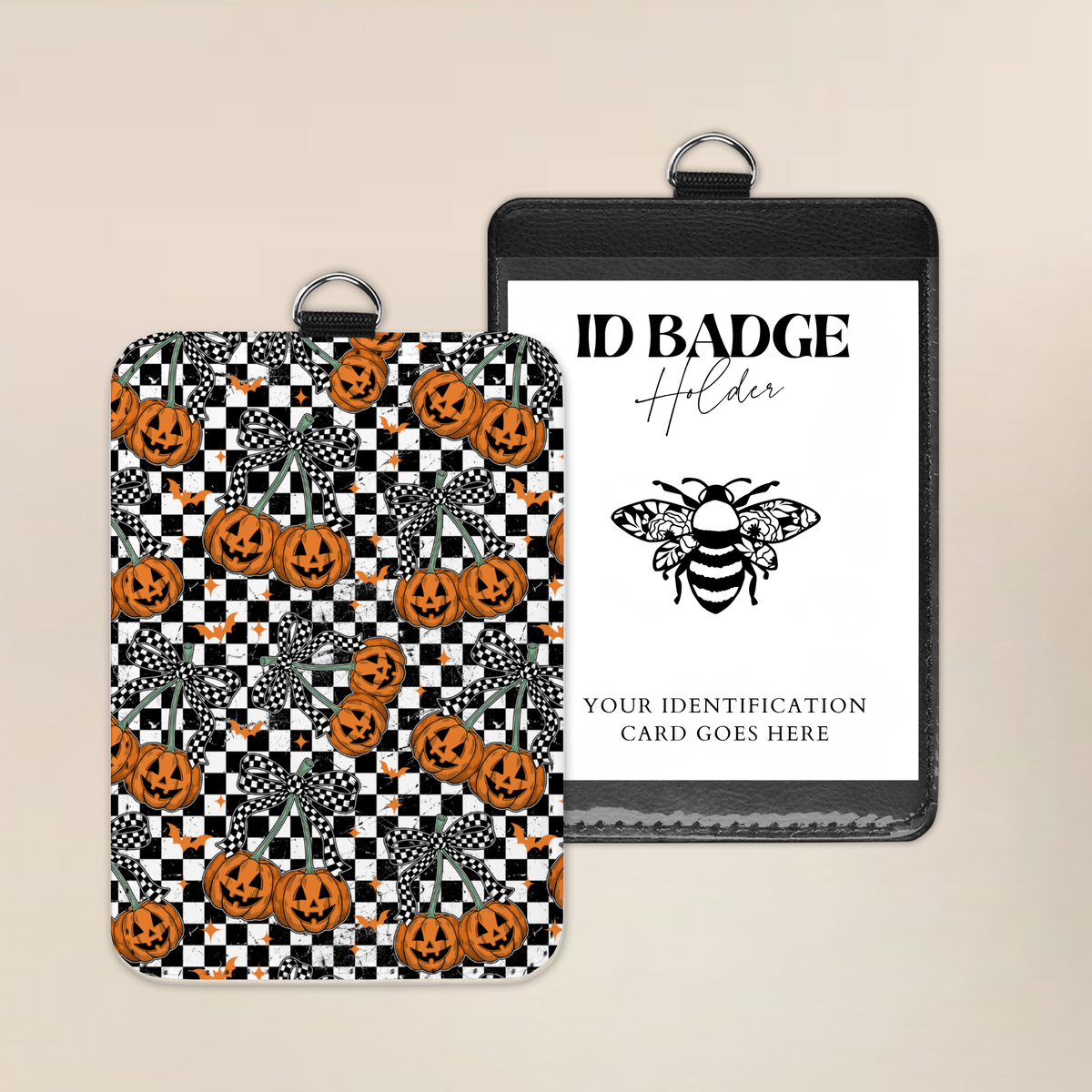 Ghoulishly Checkered Badge Holder