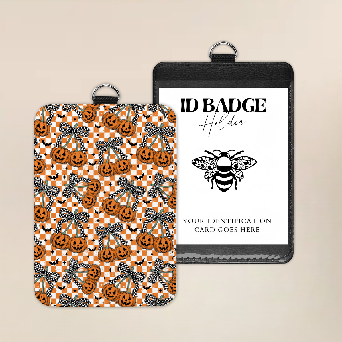 The Pumpkin Bow Club Badge Holder