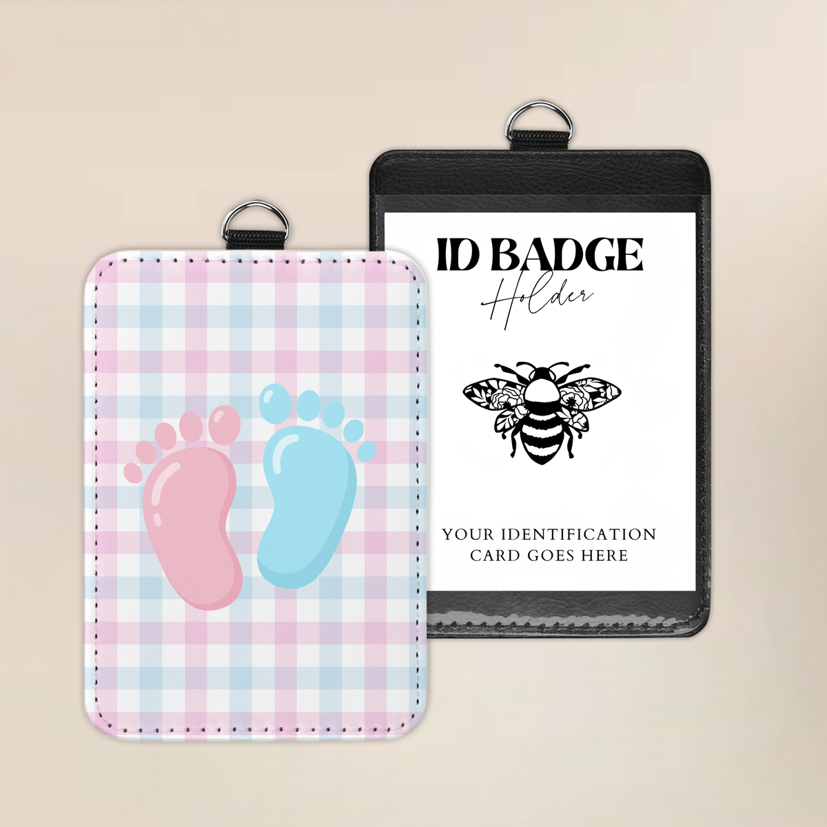 Pitter Patter Plaid Badge Holder