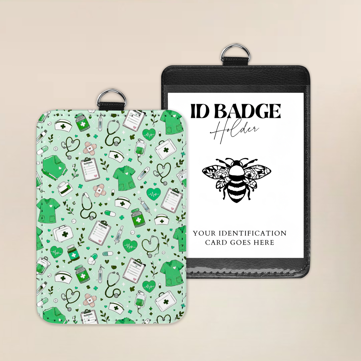 Green Healing Hearts Club Badge Holder