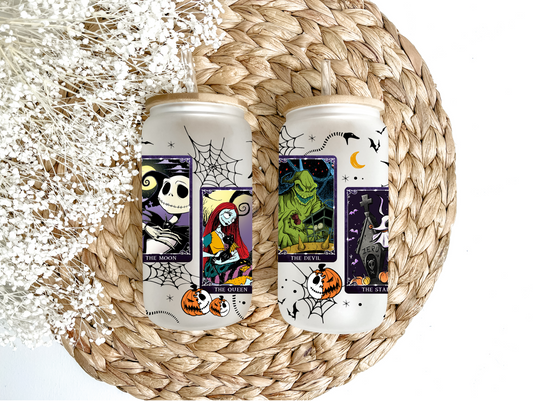 "The Nightmare Collector's Cards" Glass Can Tumbler