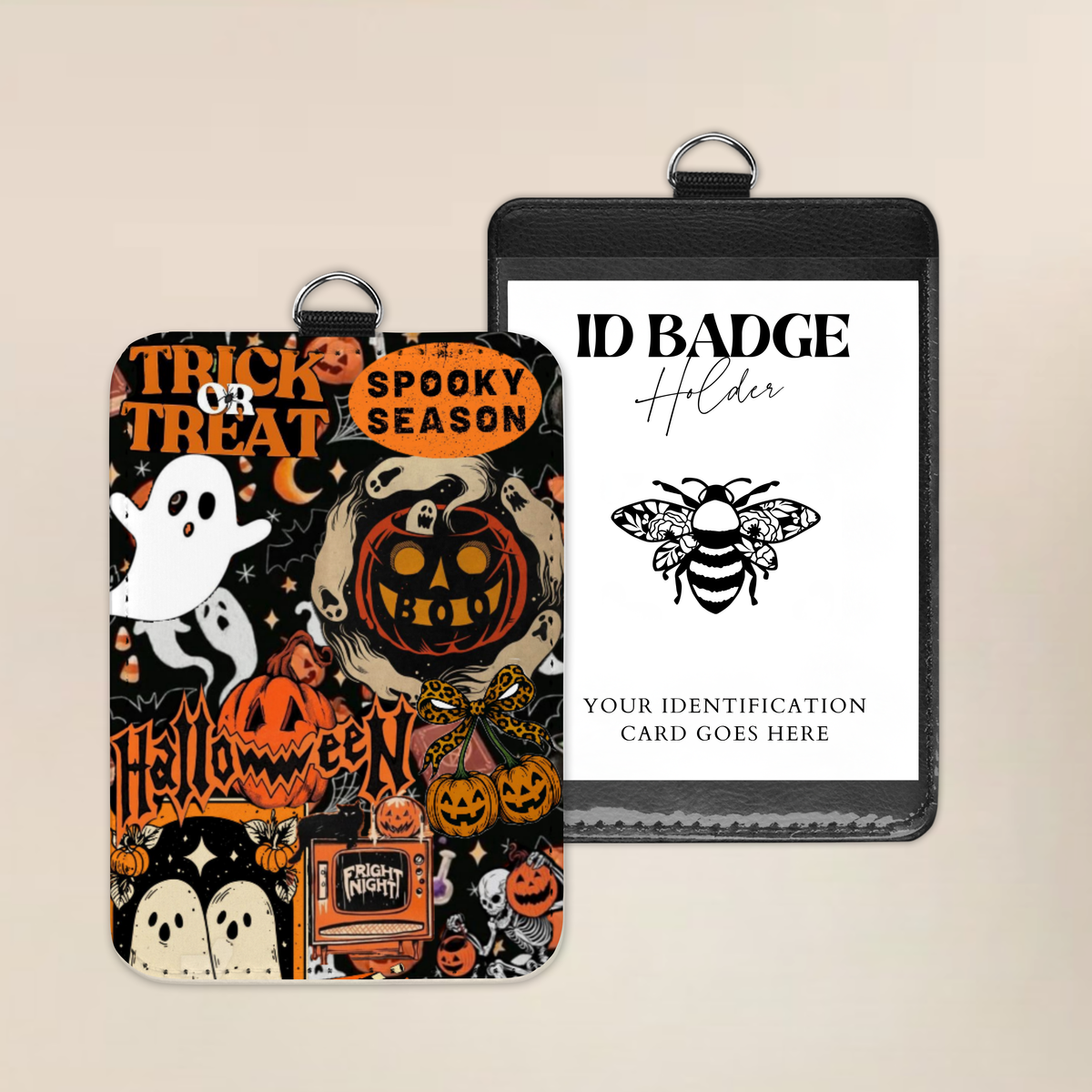 Ghosts, Goblins & Pumpkin Grins Badge Holder