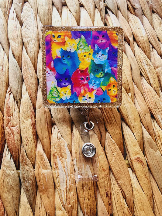 Neon Cats Badge Reel