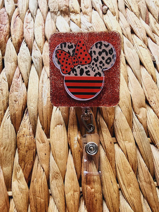 Cheetah Minnie Badge Reel