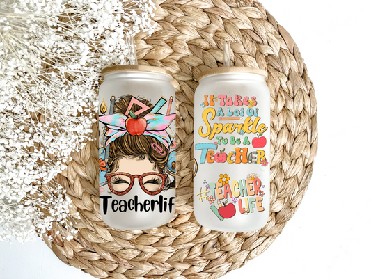 To Be A Teacher Glass Can Tumbler