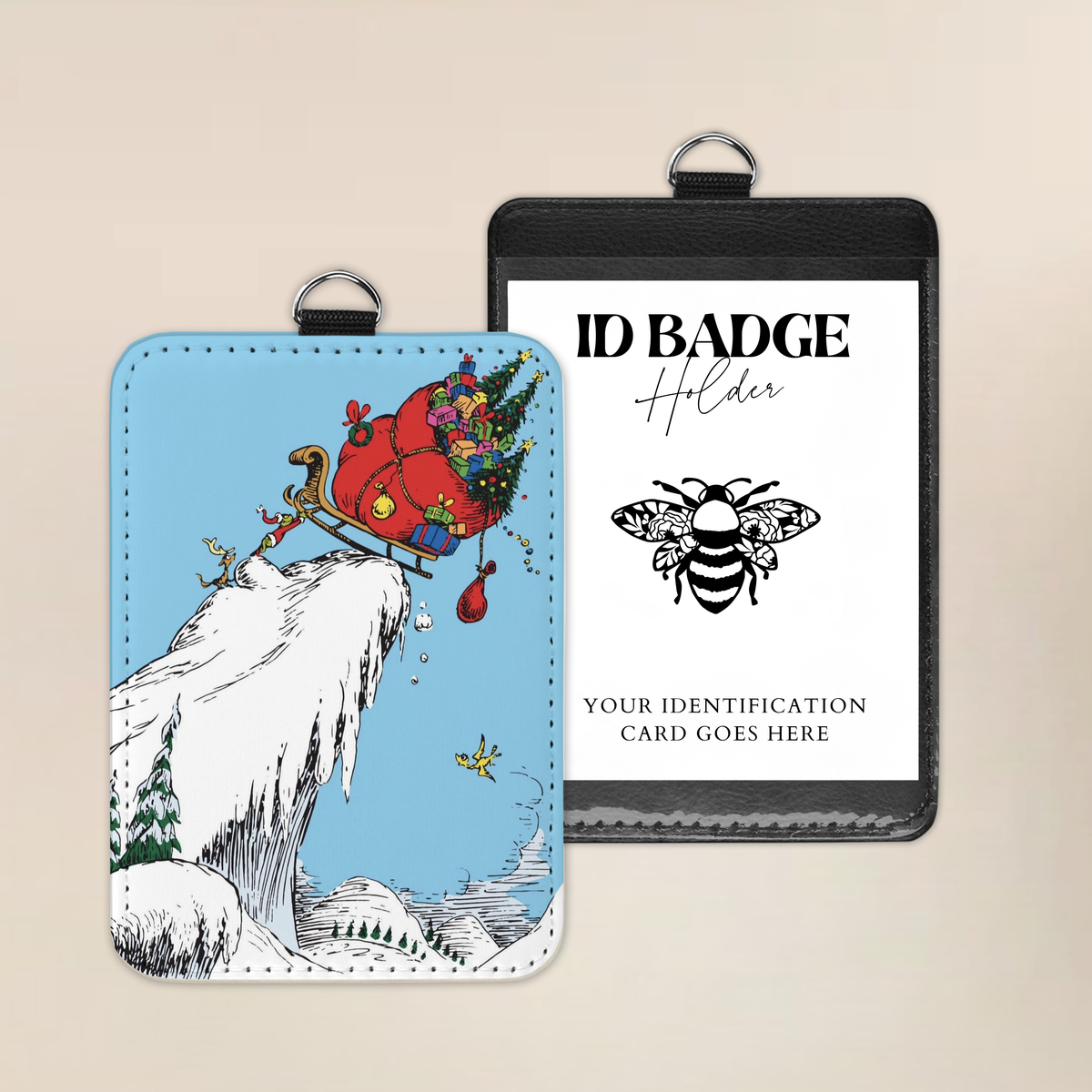 Sleigh Full of Christmas Cheer Badge Holder