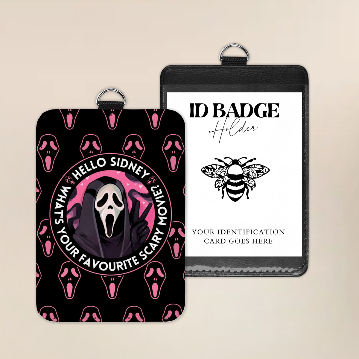 Scary Movie Sweetheart Badge Holder