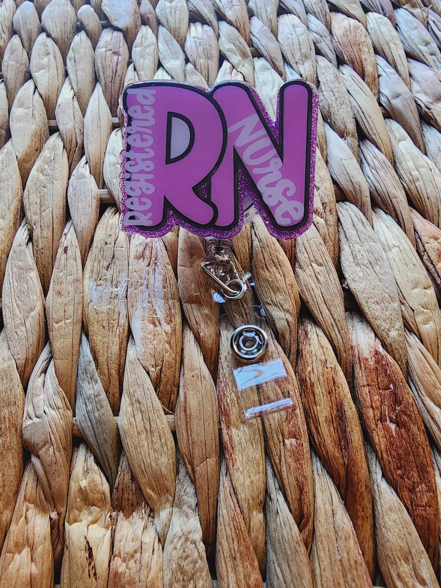 RN Registered Nurse (Purple) Badge Reel