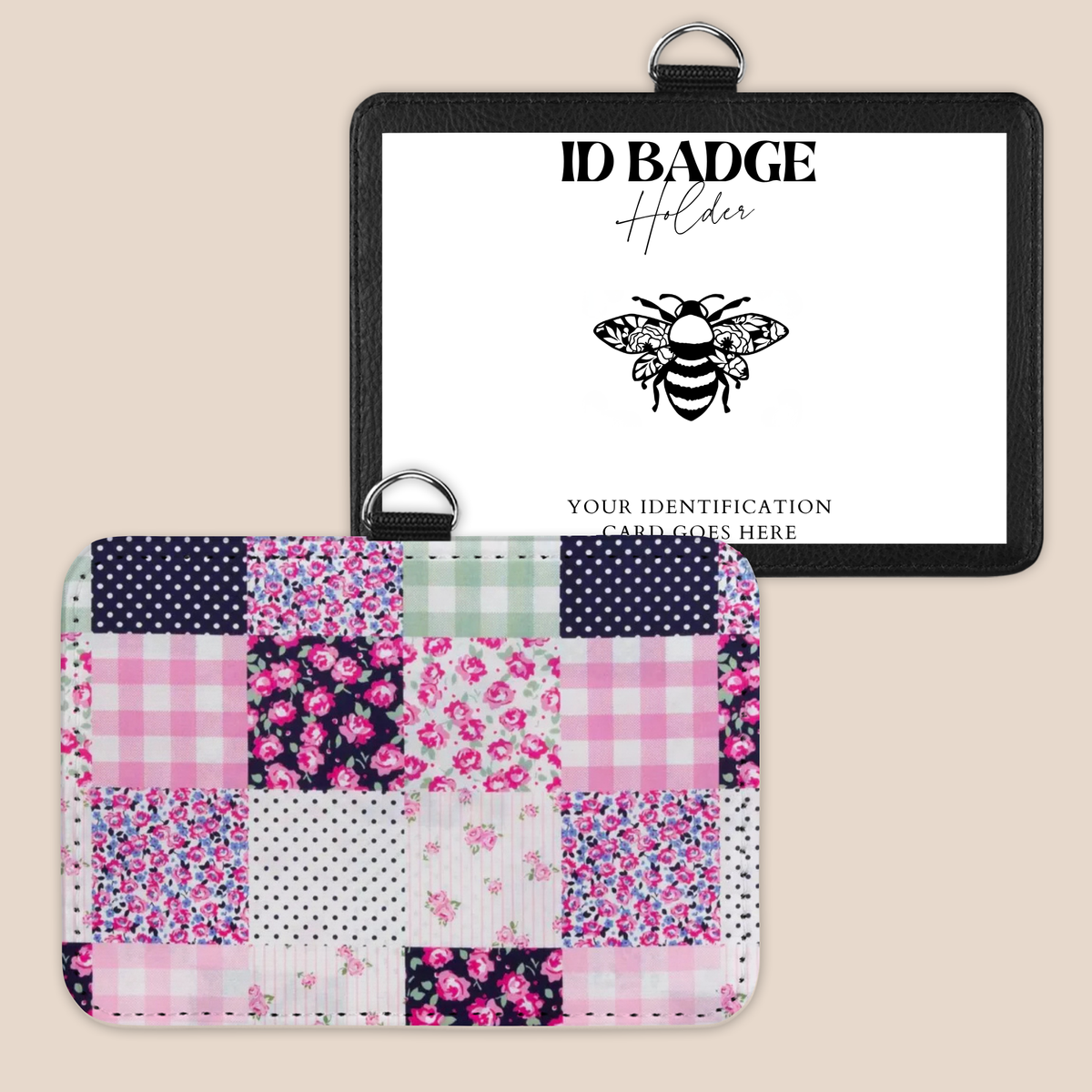 Shabby Chic Blooms Badge Holder