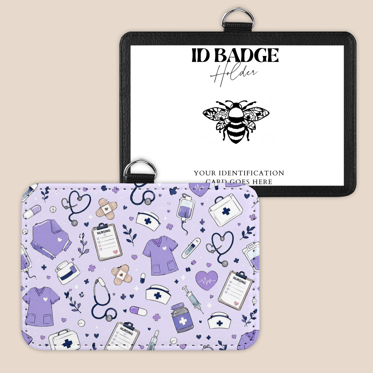 Lavendar Lifesaver Badge Holder