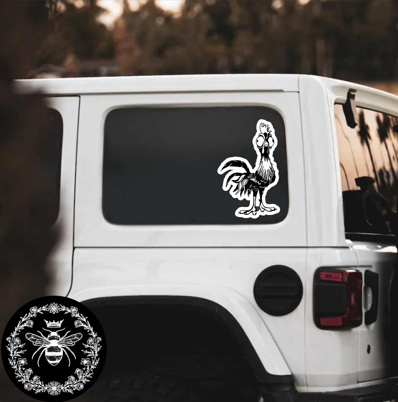 "The Crazy Rooster" Decal