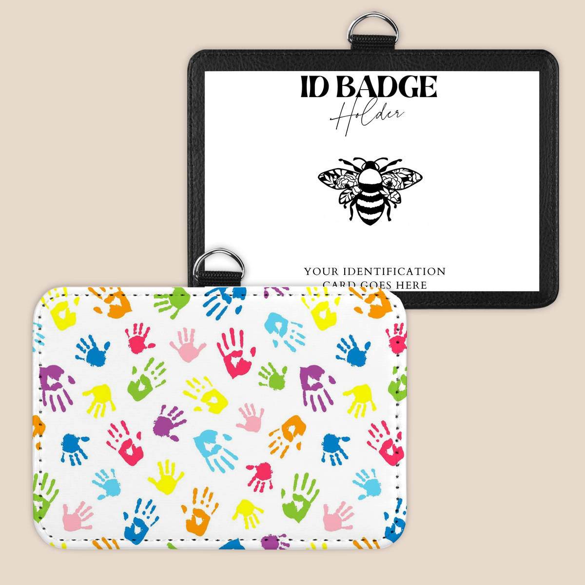 Hands Full of Happiness Badge Holder