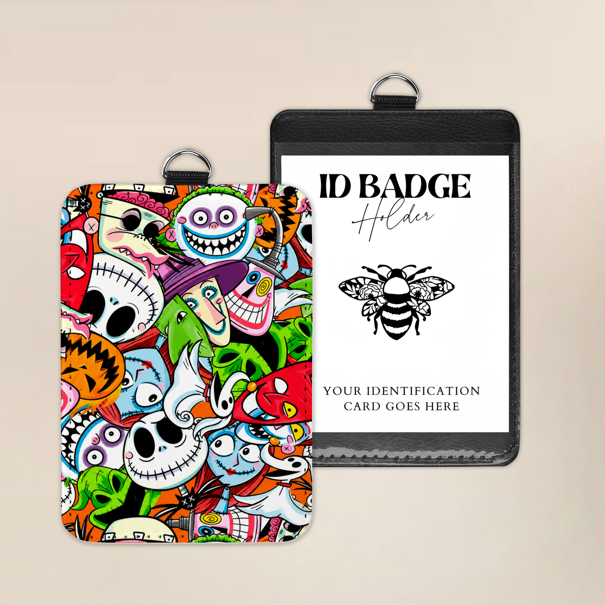 Nightmare Faces Badge Holder