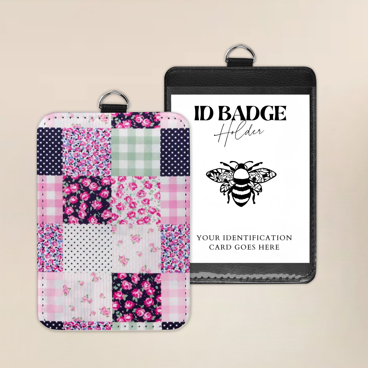 Patchwork Petals Badge Holder