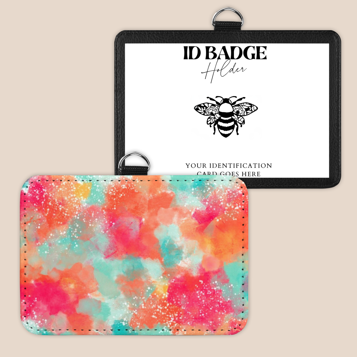 Watercolor Wishes Badge Holder