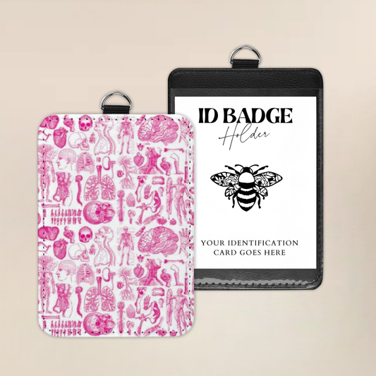 Anatomy In Pink Badge Holder