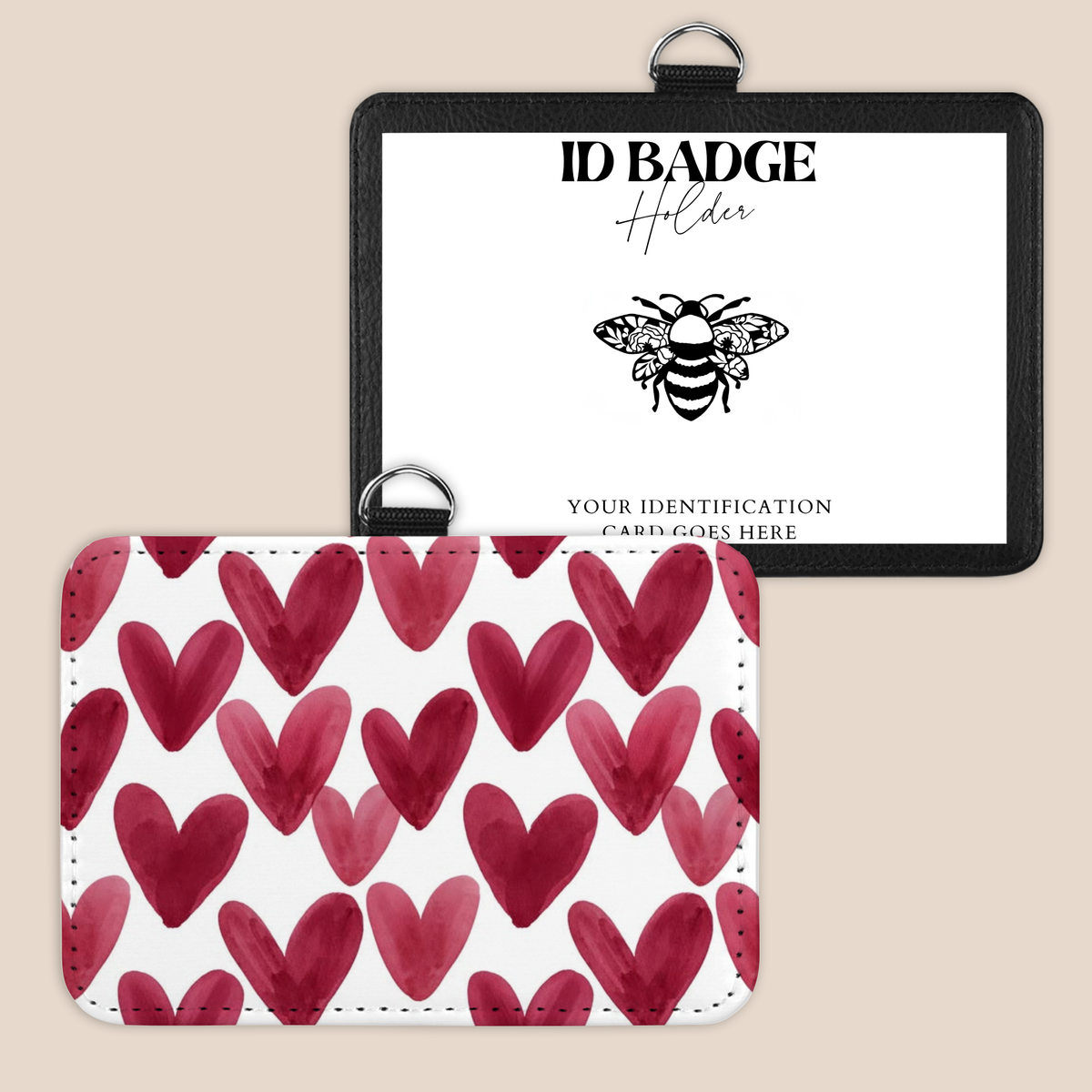 Berry In Love Badge Holder