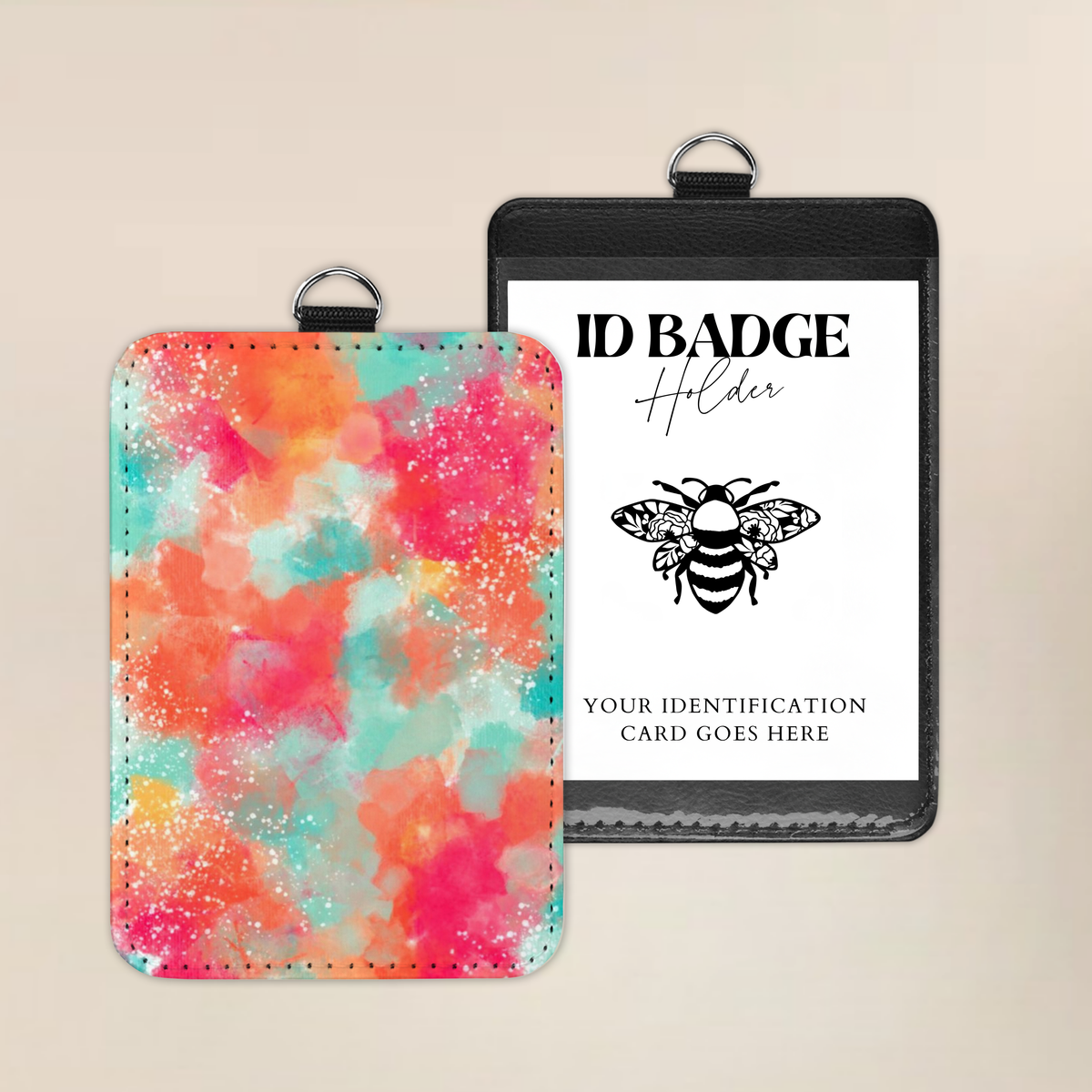 Watercolor Wishes Badge Holder