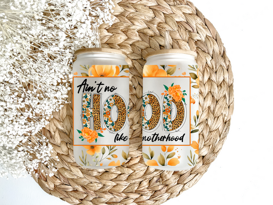 Motherhood Glass Can Tumbler