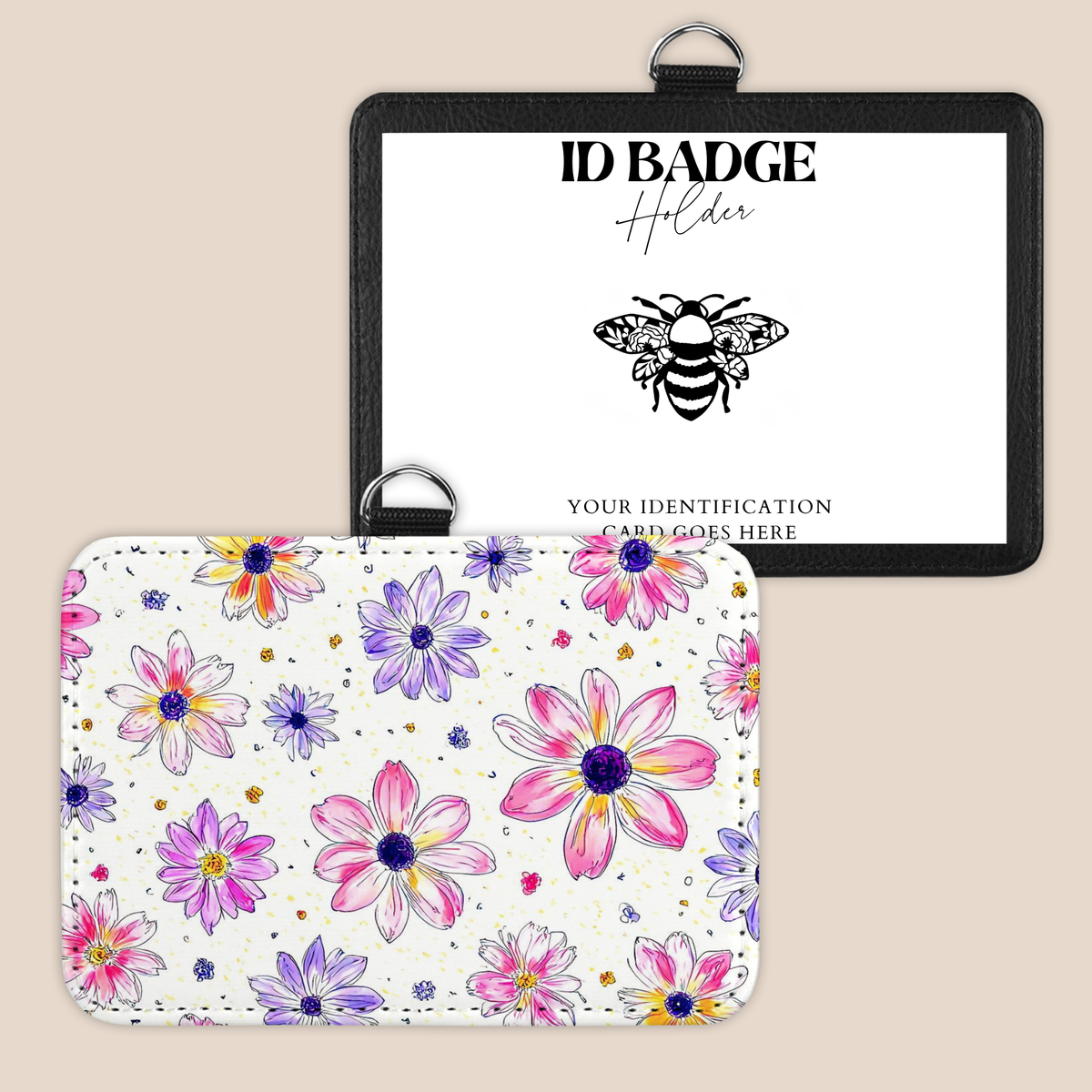 Happy Little Blooms Badge Holder
