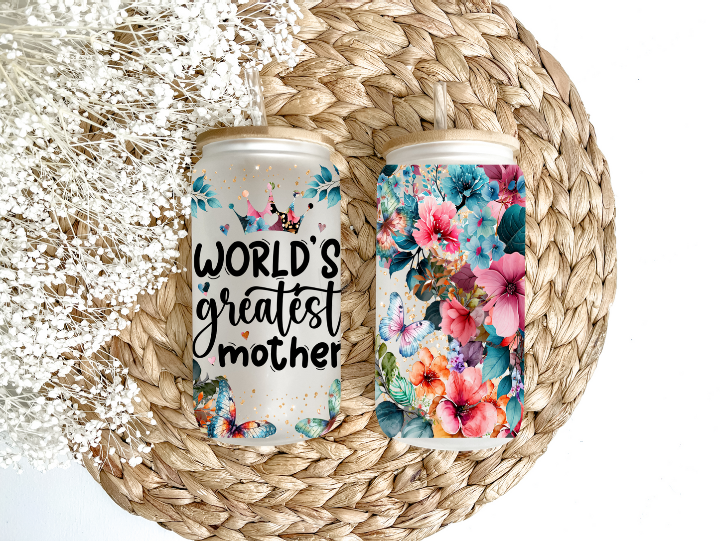 World's Greatest Mother Glass Can Tumbler