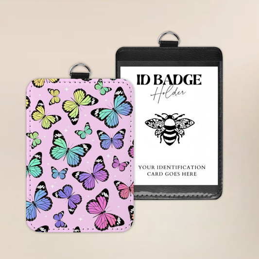 Butterfly Kisses Badge Holder
