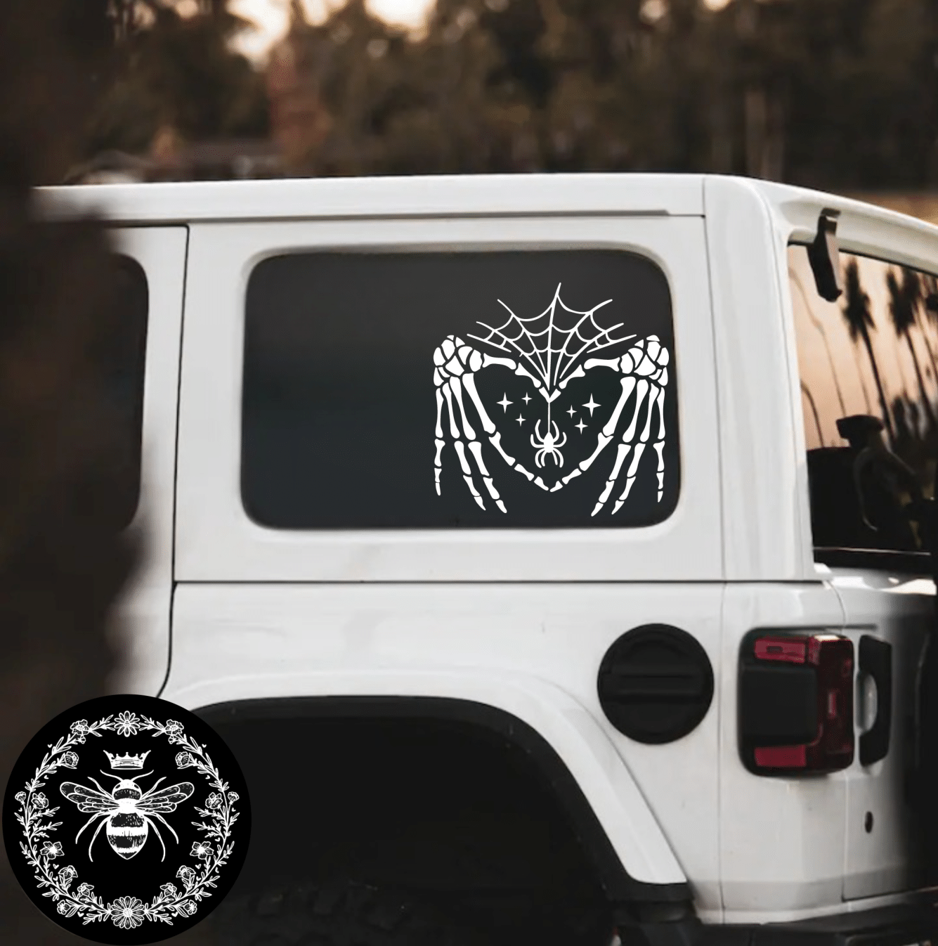 "Skeleton Hands Heart" Decal