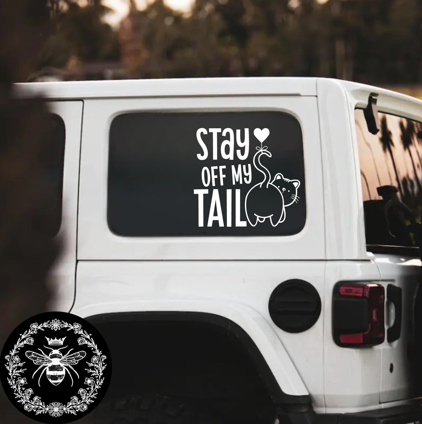 "Stay Off My Tail" Decal