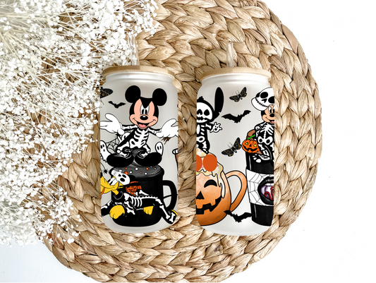 "Halloween Mouse Mix" Glass Can Tumbler