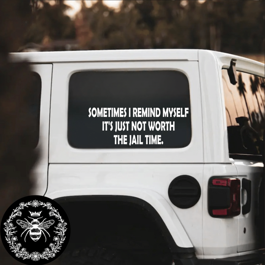 "Sometimes I Remind Myself It's Just Not The Jail Time" Decal