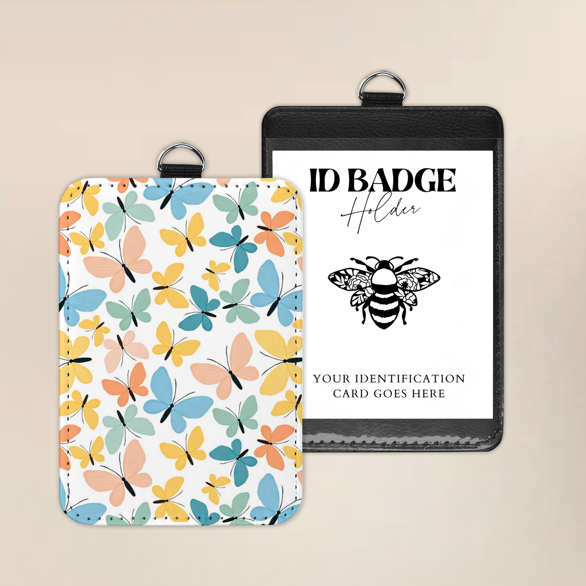 Butterfly Kisses Badge Holder