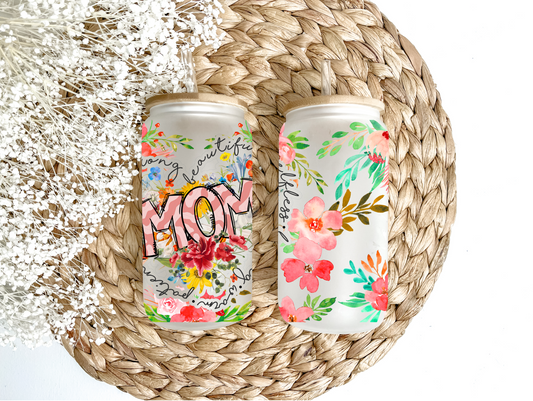 Beautiful Mom Glass Can Tumbler