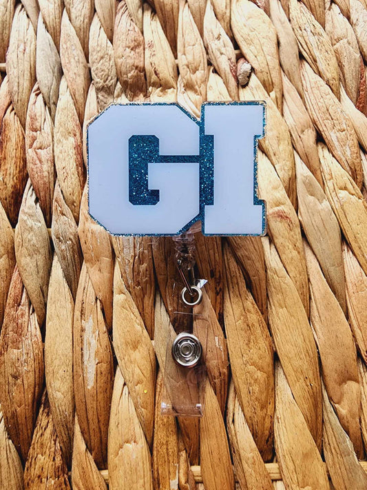 GI Gastrointestinal (White & Blue) Badge Reel