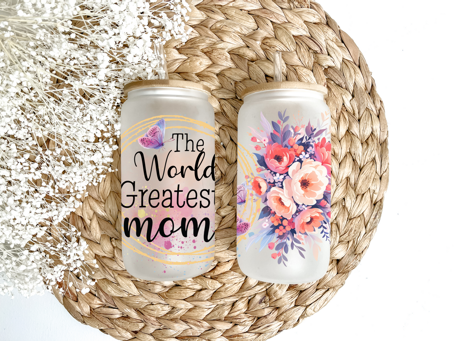 The World's Greatest Mom Glass Can Tumbler