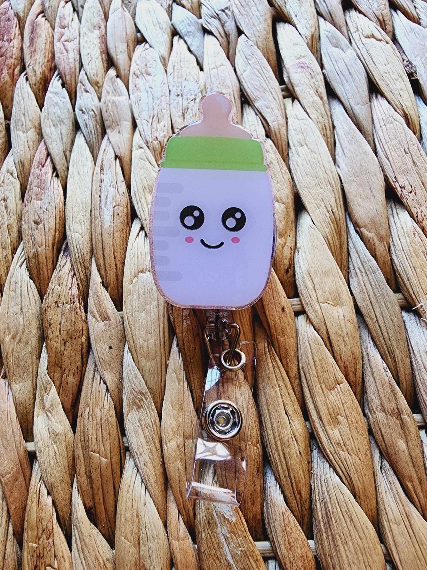 Baby Bottle Badge Reel