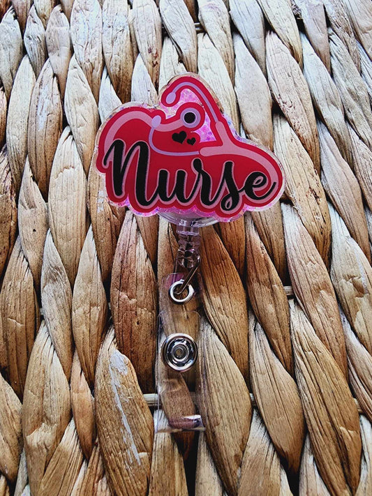 Nurse Stethoscope Badge Reel