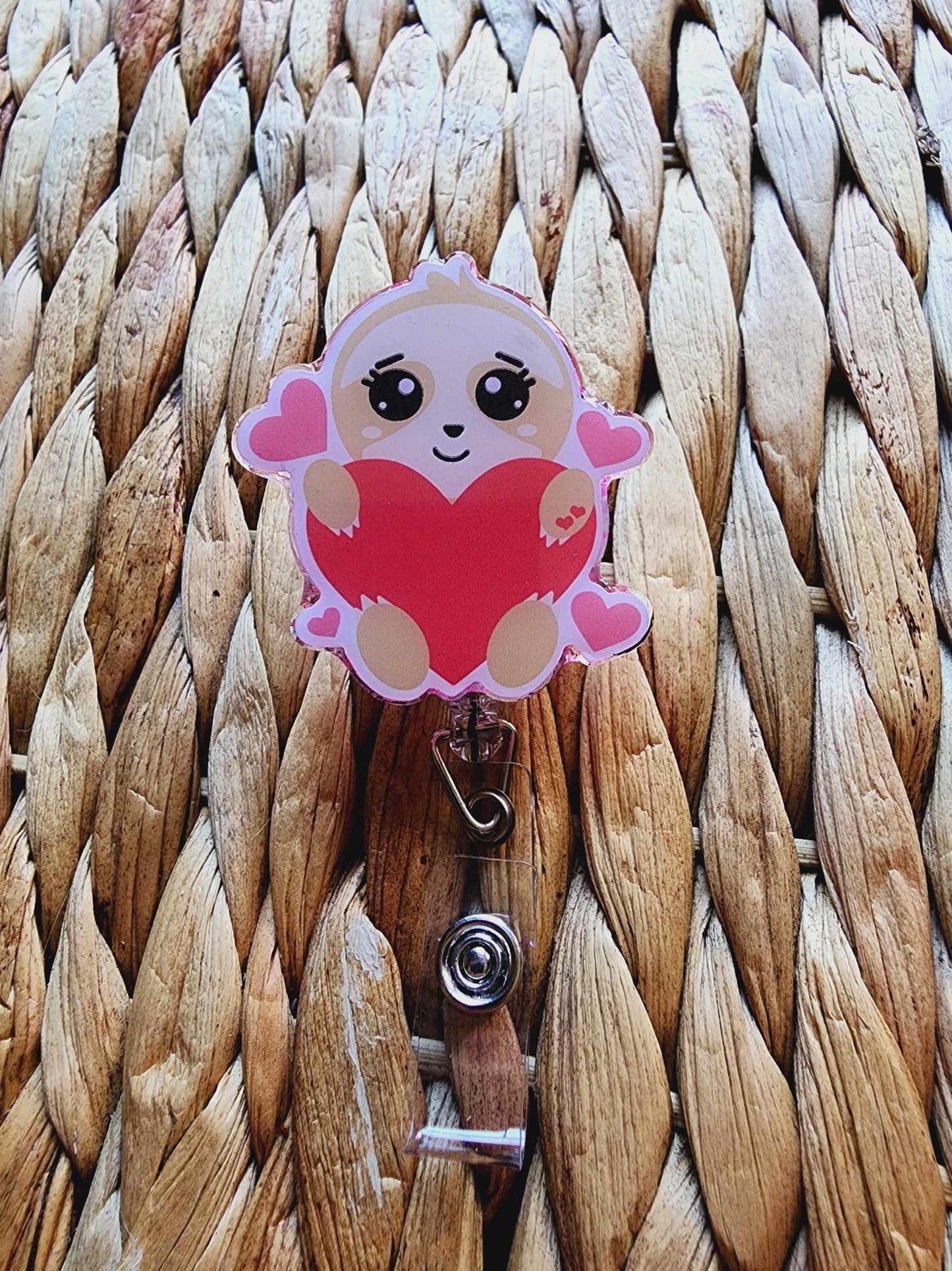 Sloth Hearts Badge Reel