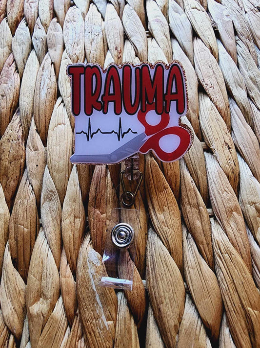 Trauma Scissors Badge Reel