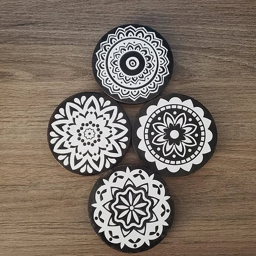 Wooden Mandala Coasters